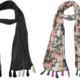 Printed Chiffon Women Multicolor Scarf, Stole, Fancy Scarf-image-78