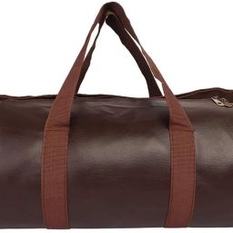 20 L Gym Duffel Bag - Brown Leather Duffel Bag Pack of 1 | Black Sports Bag For Both Men and Women - Brown-image-47