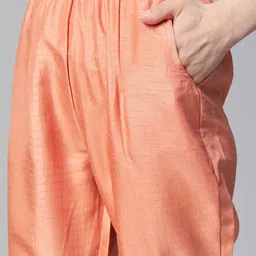 KALINI Floral Embroidered Mirror Work Kurta With Trousers & Dupatta image 4
