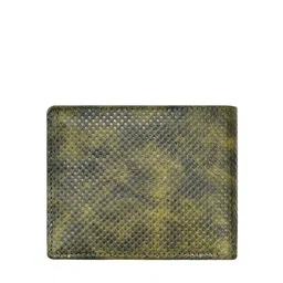 LOREM Men Green Textured PU Two Fold Wallet image 3