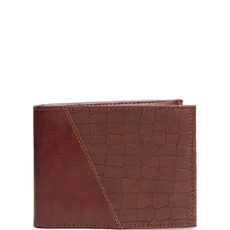 WILD EDGE Men Geometric Textured Two Fold Wallet image 4