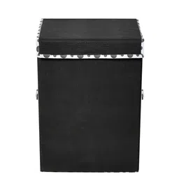 Kuber Industries Set Of 2 Black & White Printed Non Woven Foldable Laundry Baskets image 5