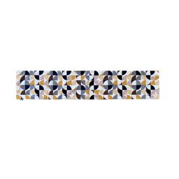 Tasseled Home White & Brown Arch Printed Rectangular Table Runner image 3