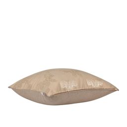 Home Beige & Gold-Toned Set of 5 Self Design Square Cushion Covers image 3