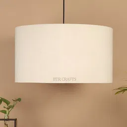 BTR CRAFTS Off White Cylindrical Ceiling Lamp-image-87