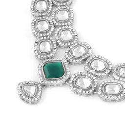 AMI Silver-Plated Austrian Diamonds-Studded Jewellery Set image 3