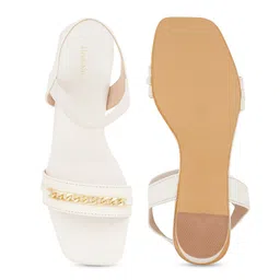 HEELSNFEELS Embellished Block Heels With Backstrap image 4
