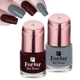 FORFOR Set of 2 Perfect Stay Rose Gold Glossy Nail Enamel 6ml each - Shade 110 & 111-9