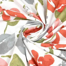 Trance Home Linen Red Printed Pure Cotton Rectangular 4-6 Seater Table Cloth image 4