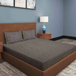 Blue Floral 280 TC Cotton King Sized Bed Sheets with 2 Pillow Covers by Klotthe-picture-9