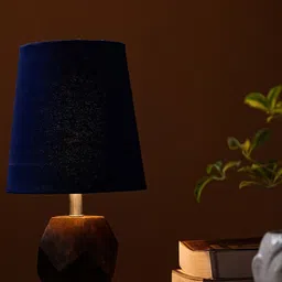 Pinecraft INTERNATIONAL Blue Solid Table Lamp with Shade image 4