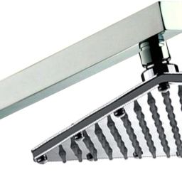 6x6 Inch Sandwich Rainfall Overhead Shower With 15 Inch Long Arm Shower Grab Bar-20