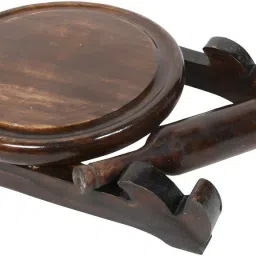 Wooden Chakla Belan with Stand | Rolling Board and Pin for Kitchen Use - Rolling Pin & Board-14