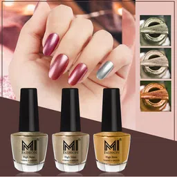 MI FASHION Set of 3 Vernis A Ongles High Shine Long Lasting Shimmer Nail Paint - 12ml each-picture-12