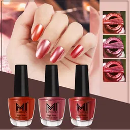 MI FASHION Set of 3 Vernis A Ongles High Shine Long Lasting Shimmer Nail Paint - 12ml each-picture-23