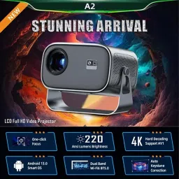 Etzin Smart Projector Portable Small Android 11 Projector with 5G2.4G Dual WiFi BT (8000 lm / 2 Speaker / Wireless / Remote Controller) Portable Projector image 5