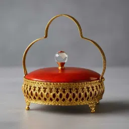 Hamper Shagun Basket/Tray Platter For Packing & Serving Fruits, Sweets & Gifts Iron Fruit & Vegetable Basket-image-33