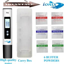 ionix Auto Callibration ph meter for water testing with 6 Ph buffers Digital pH Meter image 2