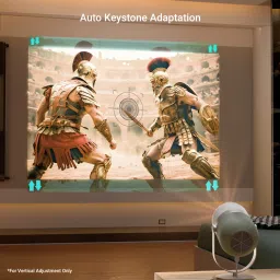 ZEBRONICS Zeb Pixaplay 54 (3800 lm) Portable /ZEB-PIXAPLAY 54 with 1080p Support, upto 140-inch Screen Size, Quad Core Processor, Auto Keystone Adaptation, Bluetooth, WIFI, HDMI, USB, AUX, APP Features, Miracast Smart LED Projector image 4