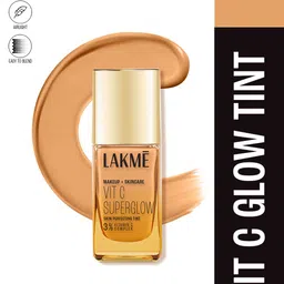 Lakme Makeup + Skincare Vit C Superglow Skin Perfecting Tint 25ml - Warm Natural W180 image 5