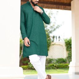 Men Pure Cotton Kurta Pyjama Set-image-88