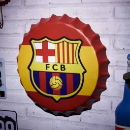 eazywagon Red Metal Fc Barcelona Wall Decor-picture-42
