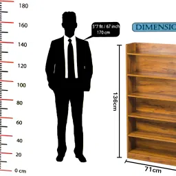 yesmom Engineered wood Engineered Wood Open Book Shelf image 4