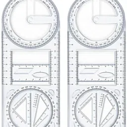 Geometric Ruler Multifunctional Student Math Ruler Ruler-16