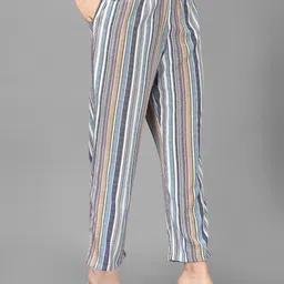 HOUSE OF MIRA Striped Round Neck Tunic With Flared Trouser image 2