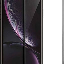 Amazon Brand - Solimo Tempered Glass Screen Protector Compatible for iPhone 11 / iPhone XR (Black) Edge to Edge Coverage with Easy Installation kit image 1
