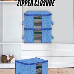 Kuber Industries Blue Set of 4 Printed Multi-Utility Organisers image 3