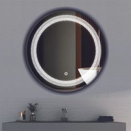 Led Mirror with Light Bathroom Wall Decor Makeup Room 24x24 Inch LT37 Bathroom Mirror-image-18