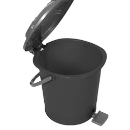 Kuber Industries Grey & Red 2 Pieces Durable Pedal Dustbin With Handle 10 L Each image 5