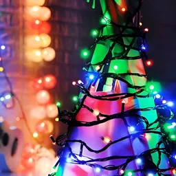 SPARK WORLD Green & Pink Rice Shape String Lights image 3