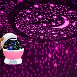 Gesto Blue & Pink Moon Night LED Star Table Lamp With USB Wire-12
