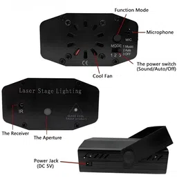 SPARK WORLD Black Laser Projector String Lights image 4