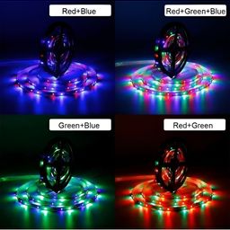 ENORMITY  Red & Blue Rice Shaped LED String Lights Rope image 3
