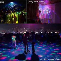SPARK WORLD White & Green Disco Bulb String Light image 4