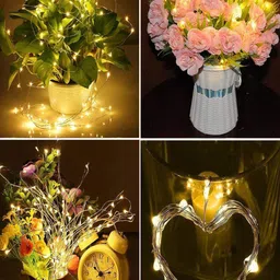 Quace Yellow Rice Cork Fairy String Lights image 5