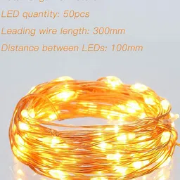 Homesake Set Of 8 Yellow Waterproof Rice Shaped String Lights image 3