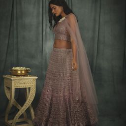 Nikita Vishakha Embroidered Thread Work Made to Measure Lehenga & Blouse With Dupatta image 3