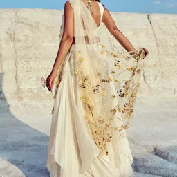 Nikita Vishakha Embroidered Sequinned Made to Measure Lehenga & Blouse With Dupatta image 2