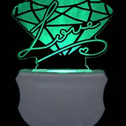 NMII Transparent & White Abstract Shaped Table Lamp image 3