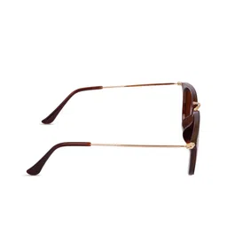 SUNNIES Unisex Brown Lens & Brown Square Sunglasses with Polarised and UV Protected Lens image 4