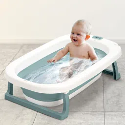Jolly Foldable Baby Bath Tub for Kids 0 to 3 Years with Anti Skid Base & Drainer-picture-26