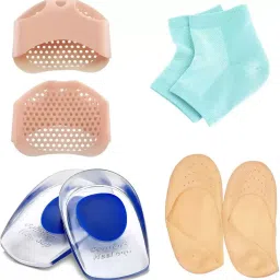 Cotton Gel Heel,Toe pain heel,Blue Gel Heel,FULL Heel Support(Pack of 4 pair) Heel Support-image-25