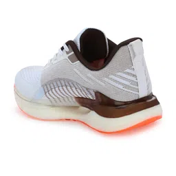 HRX by Hrithik Roshan Men White & Camel Brown Aircube Mesh Running Shoes image 4