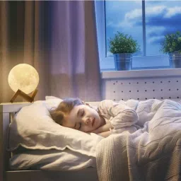 snowshell Moon Lamp, LED 7 Colors Moon Night Light Lamp, Remote & Touch Control Night Lamp image 4
