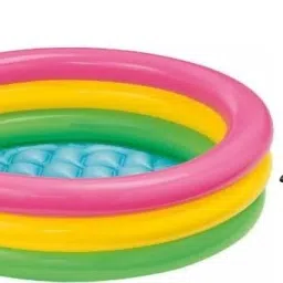 (USA*BOB-21) BEST SELLER,PEOPLE CHOICE PREMIUM QUALITY 2 FEETS(61 CM) WIDTH AND 22CM HEIGHT ,THREE COLOUR WATER BATH TUB POOL FOR YOURS LOVLY KIDS AND BABY WITH AIR PUMP.AGE 0-3 YEARS. Inflatable Swimming Pool, Inflatable Toy Pump-55