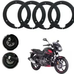 Bike Wheel Cover 17 Inch For Bajaj Pulsar 150 Black Half Pack of 4 Pc Wheel Cover For NA NA-image-67